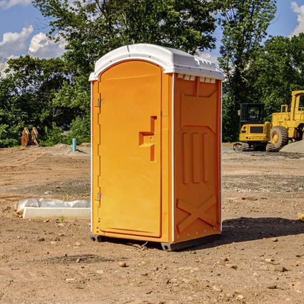 how often are the portable restrooms cleaned and serviced during a rental period in Crossville